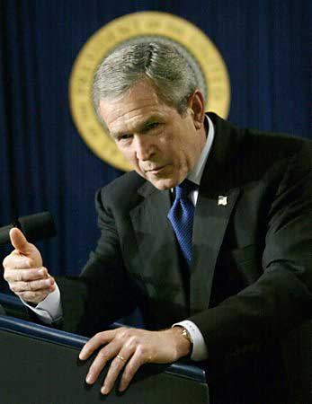 President Bush. While President George Bush